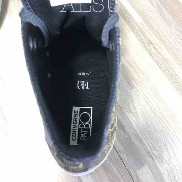 NWT Converse Ctas Leather HI Sharkskin Grey Gold - Picture 5 of 8